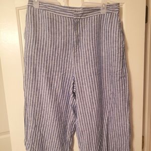 Lauren Conrad Wide-Leg Linen-Blend Trousers